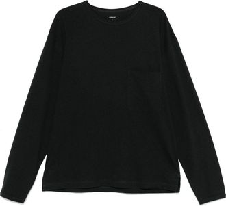 Christophe Lemaire jersey-texture T-shirt - Black