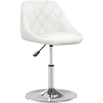 vidaXL Silla de comedor de cuero sintético blanco Vidaxl