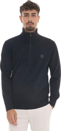 BOSS Pullover mezza zip KANOBIX-S Blu BOSS Uomo