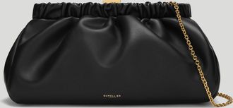 DeMellier The Miami Clutch in Black Smooth Leather Clutch