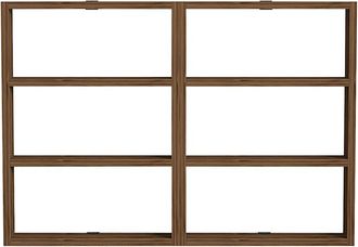 Hanah Home Modern Walnut Wall Shelf