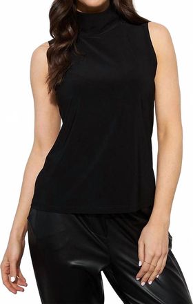 Joseph Ribkoff Skylar Sleeveless Mock Neck Top In Black