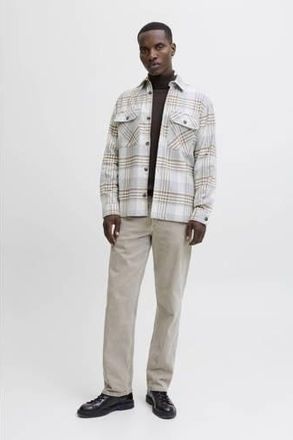 Jack & Jones PREMIUM regular casual overhemd lichtgrijs