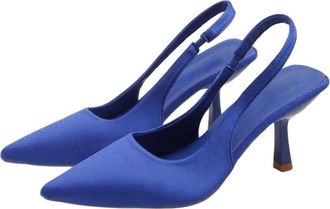 Generic Womens Luxury Office Pointed Toe High Heel Pumps Fashion Stiletto Wedding Party Dress Shoes Blue