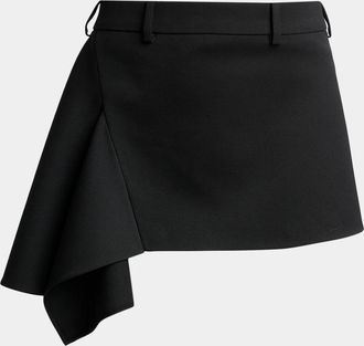 Givenchy Asymmetric Slashed Mini Skirt