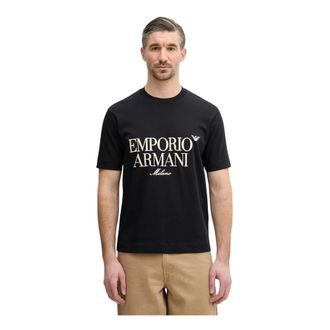 Emporio Armani Heren, Tops, Blauw, Maat: XL Katoen
