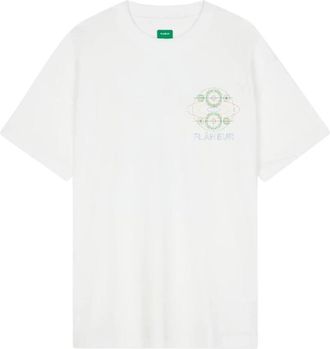 Flaneur Back Print T-Shirt - Heren - T-shirts - Wit - XL - Tops