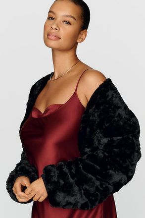 Maeve Faux Fur Shrug