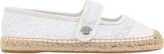 Karl Lagerfeld Kamini Espadrille met Mary Jane Band - Dames - Espadrilles - Wit - 36 EU - Schoenen