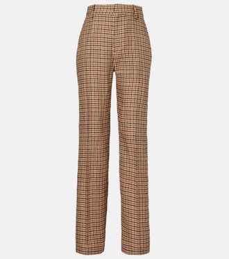 Polo Ralph Lauren Checked linen straight pants