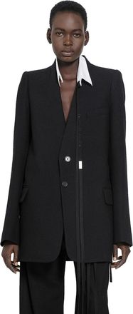Ann Demeulemeester Brushed Wool Light Grabi&euml;lle Collarless Jacket