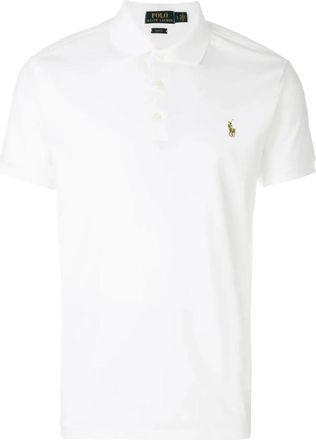 Polo Ralph Lauren Witte Gebreide Polo Shirt - Heren - Polos - Wit - XL - Tops