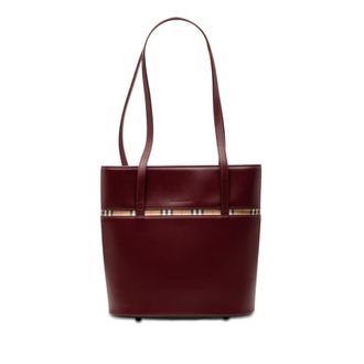 Burberry Pre-owned Burberry House Check Trimmed Leather Shoulder Bag Ladies LPK4T75GZXR3JREF