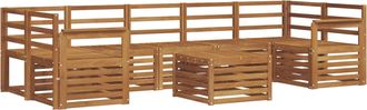 vidaXL Conjunto De Sof&aacute;s De Exterior 8 Uds. Natural Vidaxl