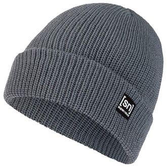 super.natural Merino Basic Beanie M&uuml;tze - Unisex | grau/blau