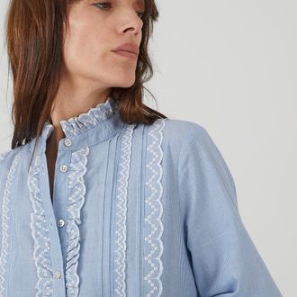 La Redoute Collections Gestreepte romantische blouse, Signature EUGENIE