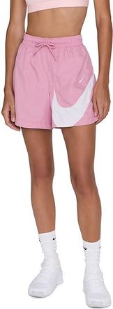 Nike Sportswear Classic Woven Mid-Rise 5 Logo Shorts Womens Shorts Elemental Pink/White : LG (US 12-14), Polyester