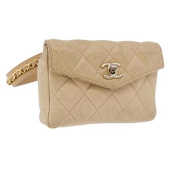 Chanel Pre-owned Vintage Belt Bag - Dames - Pre-owned - Beige - Maat: ONE Size Leer