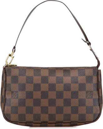 Louis Vuitton Borsa a spalla Pochette Accessoires in tela Damier Ebène 2011 - Marrone