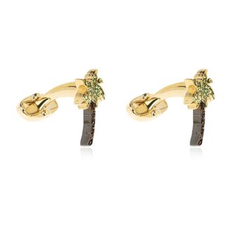 Paul Smith M1A-Cuff-Wpalm-1A Manchetknopen - Heren - Manchetknopen - Geel - ONE Size - Accessoires
