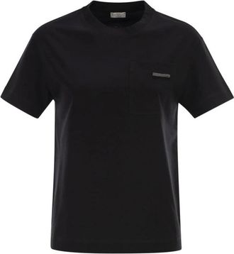 Brunello Cucinelli Mujer, Camisetas, Negro, Talla: XS