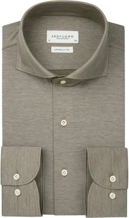 Profuomo Heren, Overhemden, Groen, Maat: XS