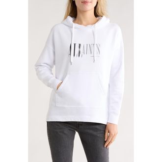 AllSaints Etienne Oversize Cotton Fleece Hoodie in White at Nordstrom Rack, Size Large