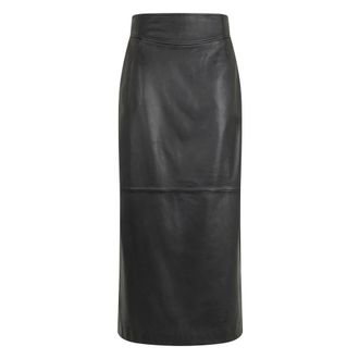 Alberta Ferretti Dames, Rokken, Zwart, Maat: 2XL Leer