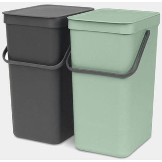 Brabantia Sort & Go Rectangular Pl&aacute;stico Verde, Gris
