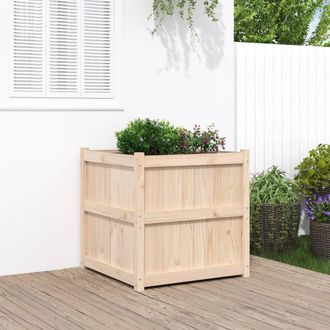 vidaXL Jardinera De Madera Maciza De Pino 70x70x70 Cm Vidaxl