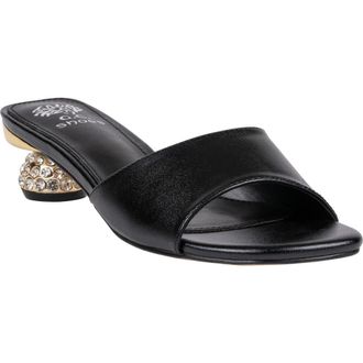 Good Choice Shoes Noho Crystal Embellished Heel Slide Sandal in Black at Nordstrom Rack, Size 7.5