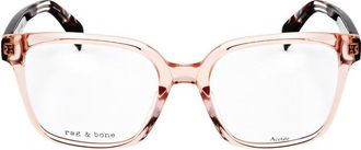 Rag & Bone Ladies Pink Rectangular Eyeglass Frames RNB3045