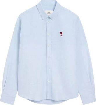 Ami Ami de Coeur Button-Down Oxford Shirt - Heren - Casual Overhemden - Blauw - L - Katoen - Overhemden