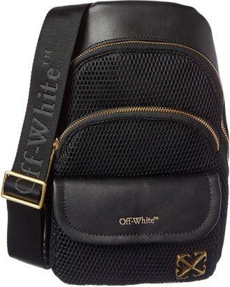 Off-white Mesh & Leather Backpack
