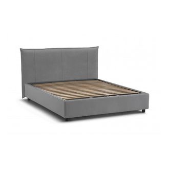Talamo Italia Cama doble en tejido gris 160x190 cm