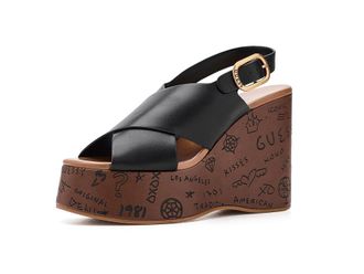 Guess Yarisel Womens Wedge Shoes Black : 10 M, Faux Leather