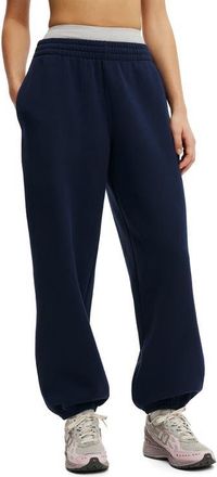 Cotton On Womens Active Plush Boyfriend Jogger in Prep Sport Navy at Nordstrom, Size Xx-Small