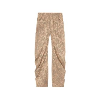 Ganni Wide Trousers, female, Beige, Size: XS Wide Trousers