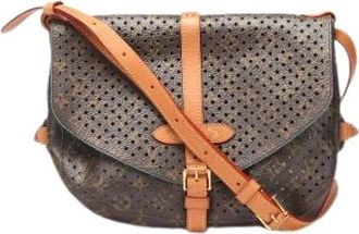 Louis Vuitton Pre-owned Monogram Perforated Saumur 30 - Dames - Vintage Schoudertas - Bruin - ONE Size - Vintage
