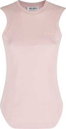 The Attico Antique Pink Round-Neck Cotton Tank Top