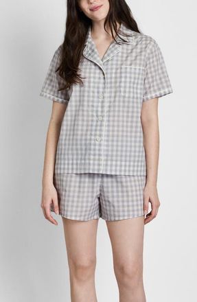 Sleepy Jones Corita Pajama Set in Large Grey Gingham at Nordstrom, Size Xx-Large