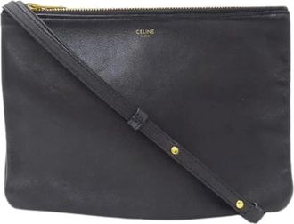 Celine Pre-owned Vintage Crossbody Bag - Dames - Vintage Schoudertas - Zwart - ONE Size - Leer - Vintage
