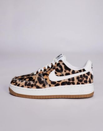 Nike Air Force 1 07 - Sneakers unisex leopardate e bianche-Bianco