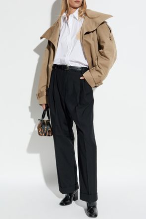 Moschino Cotton Shirt With Print, Womens, White