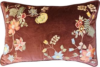 Les-Ottomans Coj&iacute;n de algod&oacute;n bordado- Flor b