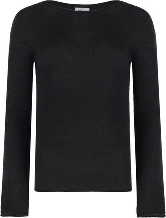 THE (ALPHABET) Zijde-Kasjmier Trui - Dames - Cashmere truien - Zwart - S - Kasjmier - Truien & Vesten
