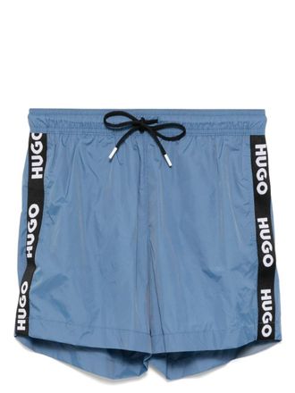 HUGO BOSS Costume da bagno con logo - Blu