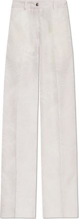 Palm Angels Broeken, Dames, Roze, S, Wol, Broek met bloemenpatroon