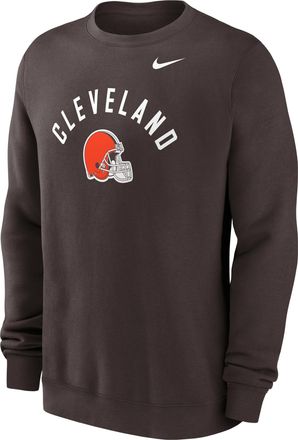 Nike Cleveland Browns Club Nike Mens NFL Pullover Crew in Brown | NKPV2DI9I-ANW