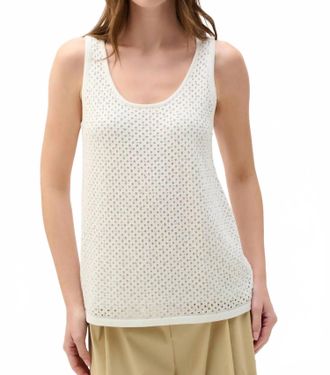 Joseph Ribkoff Embellished Knit Camisole Top In Vanilla